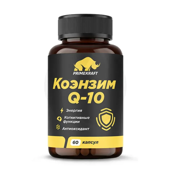Изображение товара Коэнзим Q10 в капсулах ПраймКрафт 100мг, защита энергии и антиоксидант Изображение товара Коэнзим Q10 в капсулах ПраймКрафт 100мг, защита энергии и антиоксидант