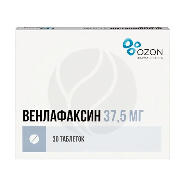 Изображение товара Венлафаксин таблетки, 37,5мг, №30 Изображение товара Венлафаксин таблетки, 37,5мг, №30