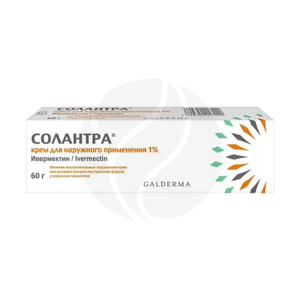 Солантра  крем д/наружн. прим., 1%, 60г