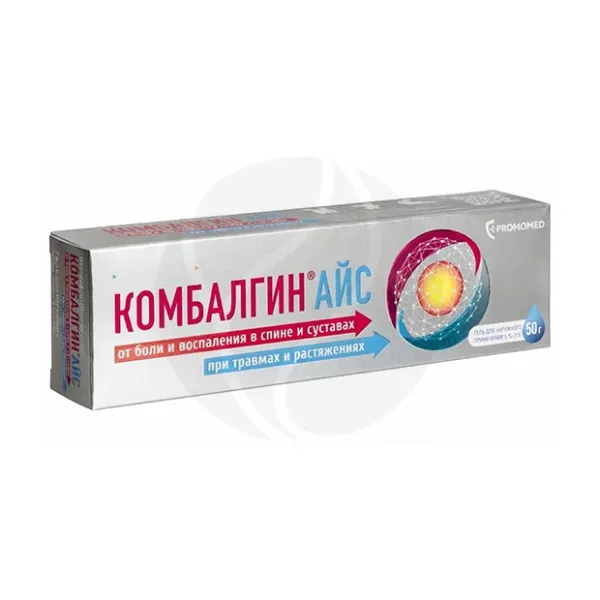 Комбалгин Айс  гель д/наружн. прим. 50г, 5%+3%