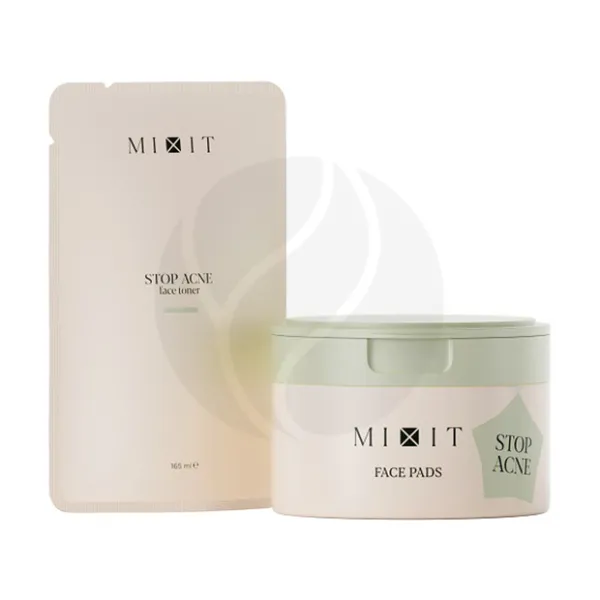 Изображение товара Mixit Stop acne тонер-пэды с кислотами для проблемной кожи, 60шт Изображение товара Mixit Stop acne тонер-пэды с кислотами для проблемной кожи, 60шт
