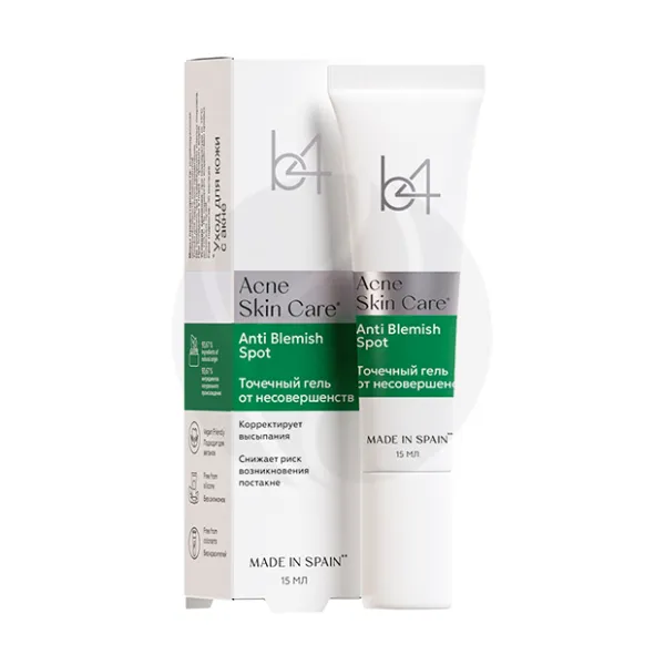 Изображение товара b4 Acne Skin Care точечный гель от несовершенств, 15мл Изображение товара b4 Acne Skin Care точечный гель от несовершенств, 15мл