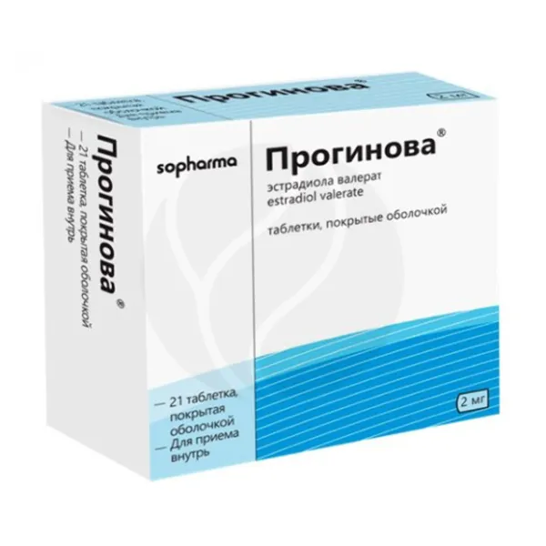 Изображение товара Прогинова таблетки п/о, 2мг, №21 Изображение товара Прогинова таблетки п/о, 2мг, №21