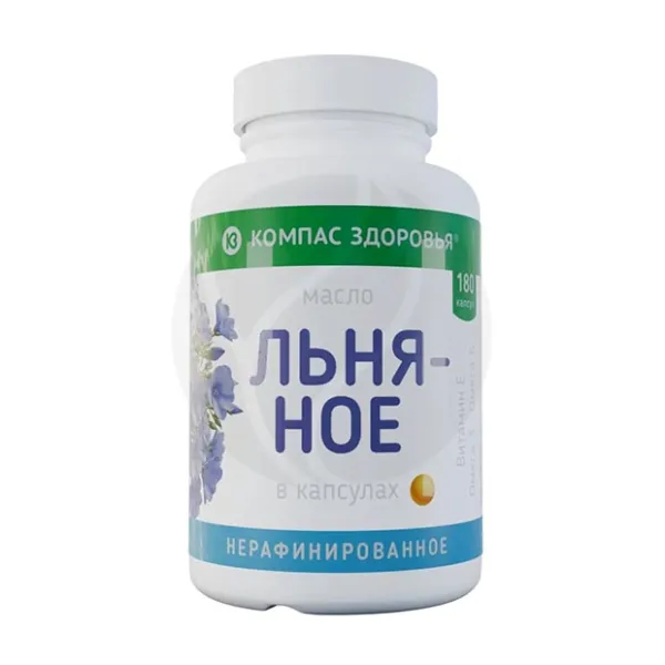Изображение товара Компас здоровья Льняное масло капсулы, №180