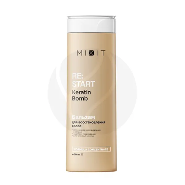 Изображение товара Mixit RE:Start Keratin Bomb бальзам для восстановления волос, 400мл Изображение товара Mixit RE:Start Keratin Bomb бальзам для восстановления волос, 400мл