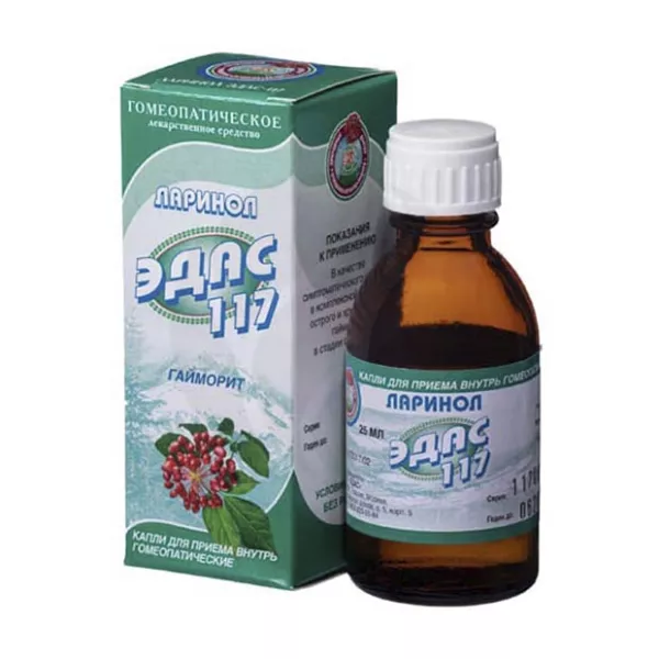 Ларинол Эдас-117 капли д/приема внутрь, 25мл