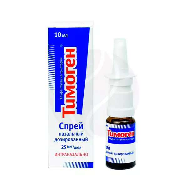 Изображение товара Тимоген спрей назальный 25мкг/доза, 10мл Изображение товара Тимоген спрей назальный 25мкг/доза, 10мл
