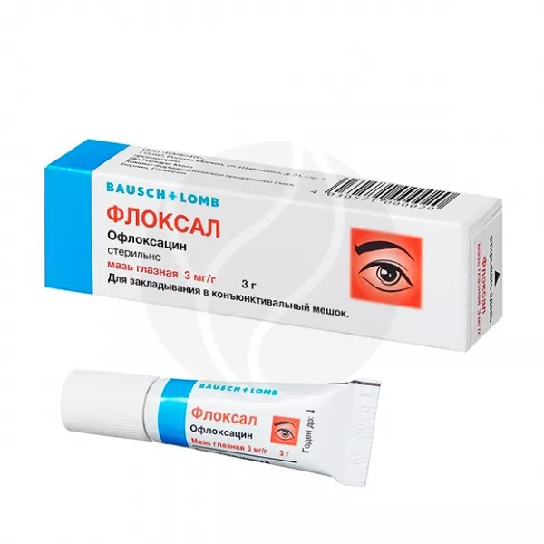 Изображение товара Флоксал мазь глазная 0,3% для лечения инфекций глаз