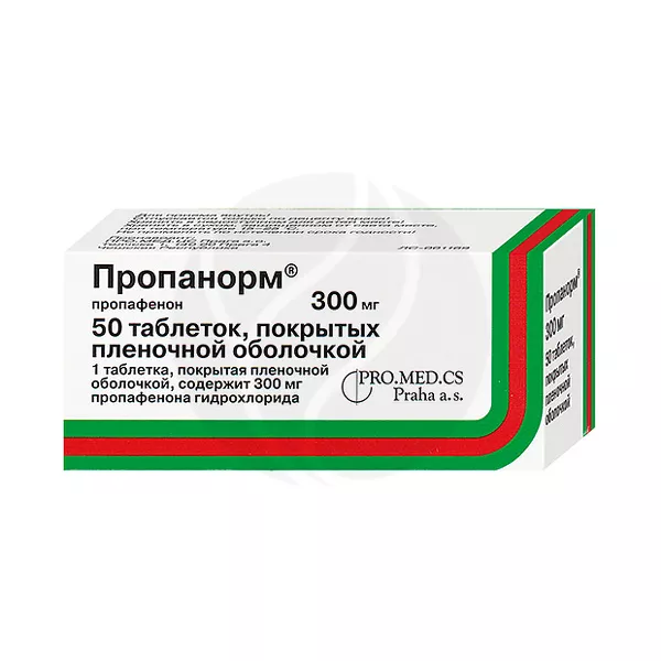 Изображение товара Пропанорм таблетки покрыт. п/о 300мг, №50 Изображение товара Пропанорм таблетки покрыт. п/о 300мг, №50