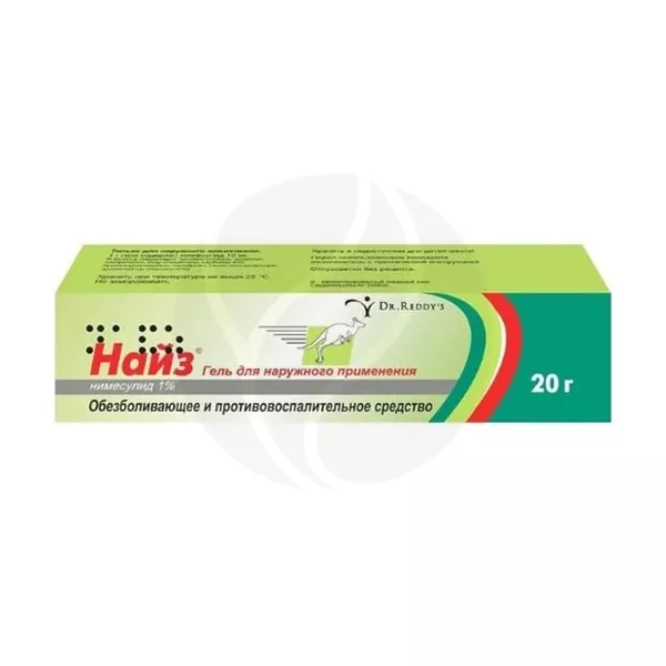 Изображение товара Гель Найз Dr Reddy'S Laboratories Нимесулид 1% 20 г Изображение товара Гель Найз Dr Reddy'S Laboratories Нимесулид 1% 20 г