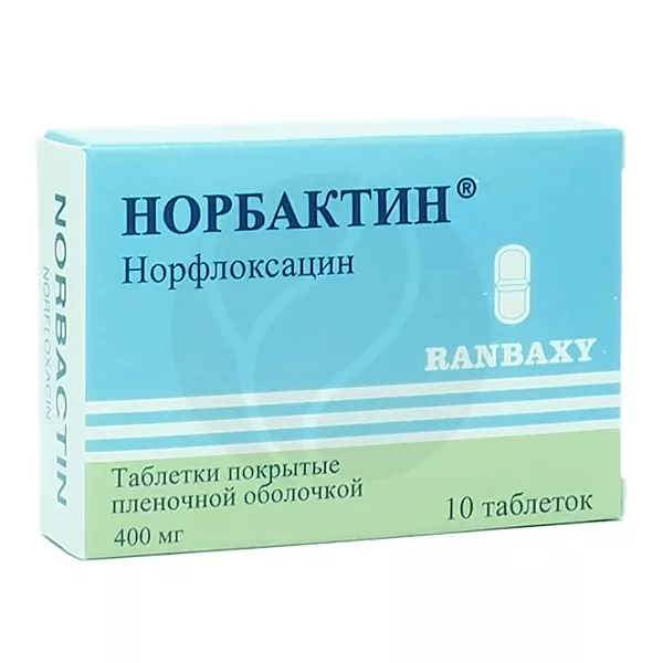 Норбактин таблетки п/о 400мг, №10