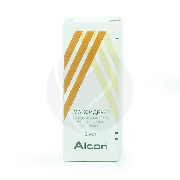 Изображение товара Максидекс капли глазные 0, 1% 5мл - противовоспалительная терапия глаз