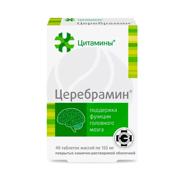 Изображение товара Церебрамин таблетки покрыт.кишечнораств.об., №40