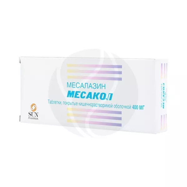 Изображение товара Месакол таблетки покрыт кишечнорастворимой оболочкой 400мг, 50 шт