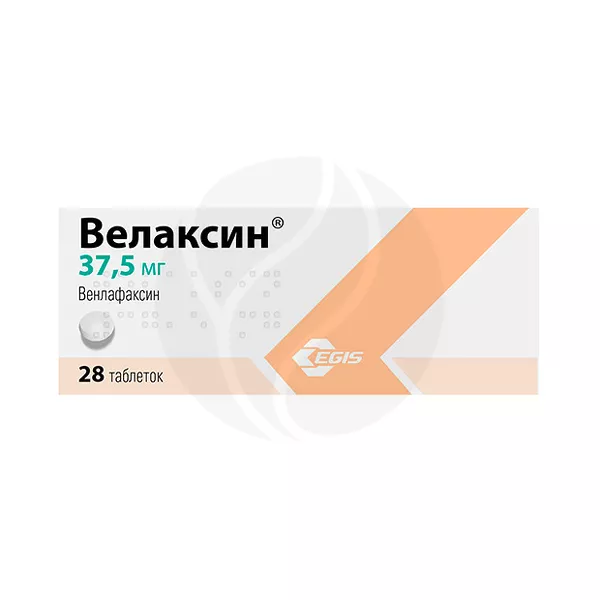 Изображение товара Венлафаксин Велаксин Елакcин таблеток 37,5 мг Изображение товара Венлафаксин Велаксин Елакcин таблеток 37,5 мг