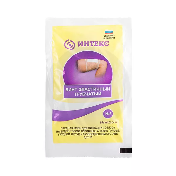 Изображение товара Интекс бинт эластичный трубчатый (р.5) 15см*3,5см Изображение товара Интекс бинт эластичный трубчатый (р.5) 15см*3,5см
