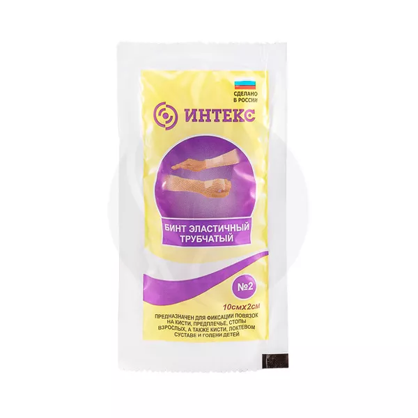 Изображение товара Интекс бинт эластичный трубчатый (р.2) 10см*2см Изображение товара Интекс бинт эластичный трубчатый (р.2) 10см*2см