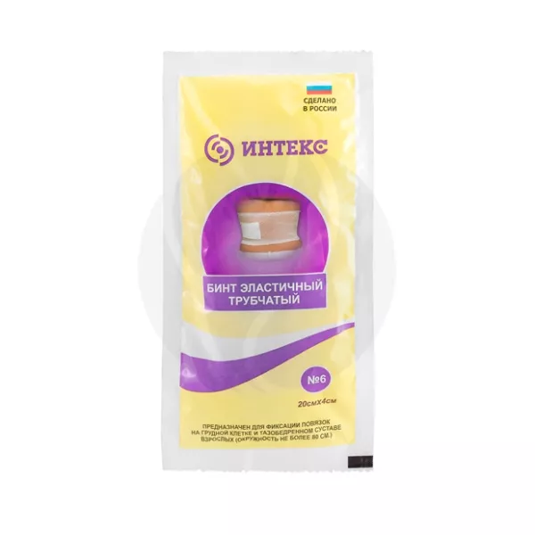 Изображение товара Интекс бинт компрессионный №6 эластичный трубчатый латекс.-полиэфир., (20см*4см)
