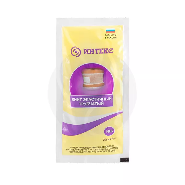 Изображение товара Интекс бинт эластичный трубчатый (р.6) 20см*4см Изображение товара Интекс бинт эластичный трубчатый (р.6) 20см*4см