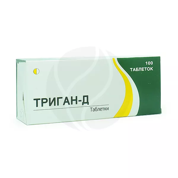 Изображение товара Триган-Д таблетки 20мг+500мг, №100 Изображение товара Триган-Д таблетки 20мг+500мг, №100