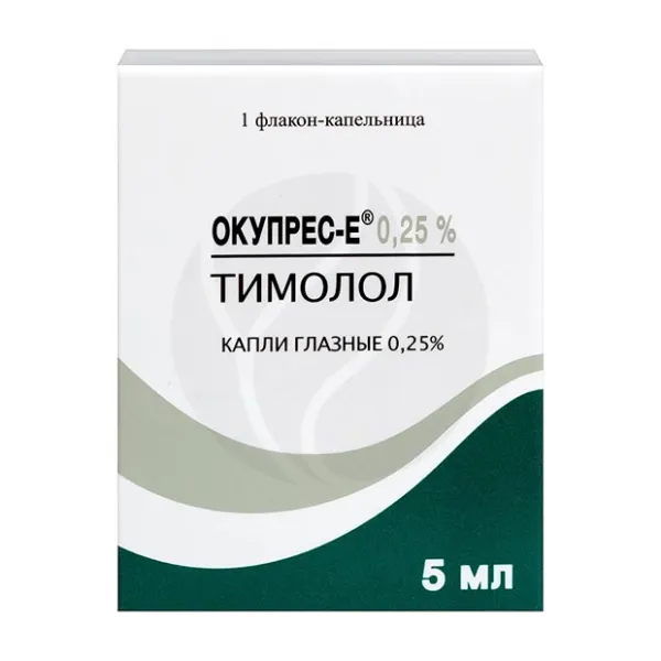 Изображение товара Окупрес-Е капли глазные 0,25%, 5мл Изображение товара Окупрес-Е капли глазные 0,25%, 5мл