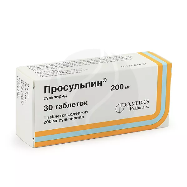 Изображение товара Просульпин Сульпирид 200мг таблетки Изображение товара Просульпин Сульпирид 200мг таблетки