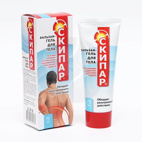 Изображение товара Гель-бальзам для тела Биофармлаб Скипар 75мл скипидар экстракты ивы можжевельник зверобой Изображение товара Гель-бальзам для тела Биофармлаб Скипар 75мл скипидар экстракты ивы можжевельник зверобой