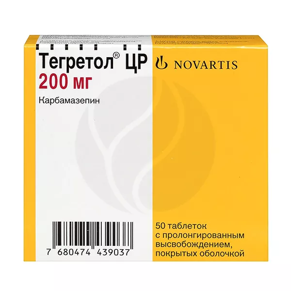 Изображение товара Тегретол ЦР таблетки с пролонгированным высвобождением 200мг №50 Изображение товара Тегретол ЦР таблетки с пролонгированным высвобождением 200мг №50