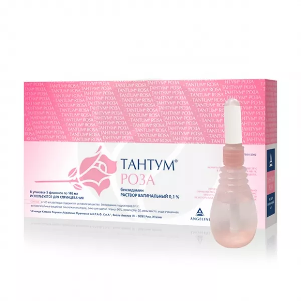 Тантум Роза раствор вагинальный 0,1%, 140мл №5