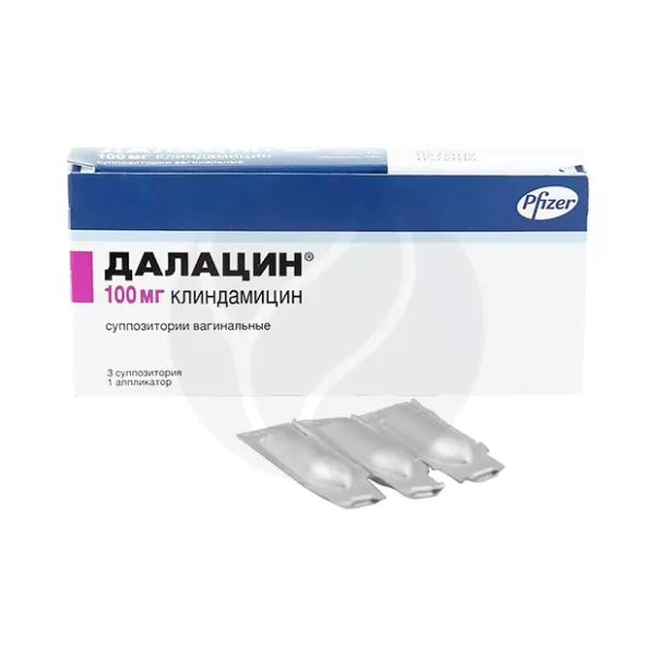 Далацин суппозитории ваг. 100мг, №3 с аппликатором