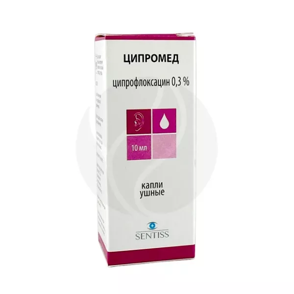 Изображение товара Ципромед капли ушные 0,3% 10мл для лечения инфекций