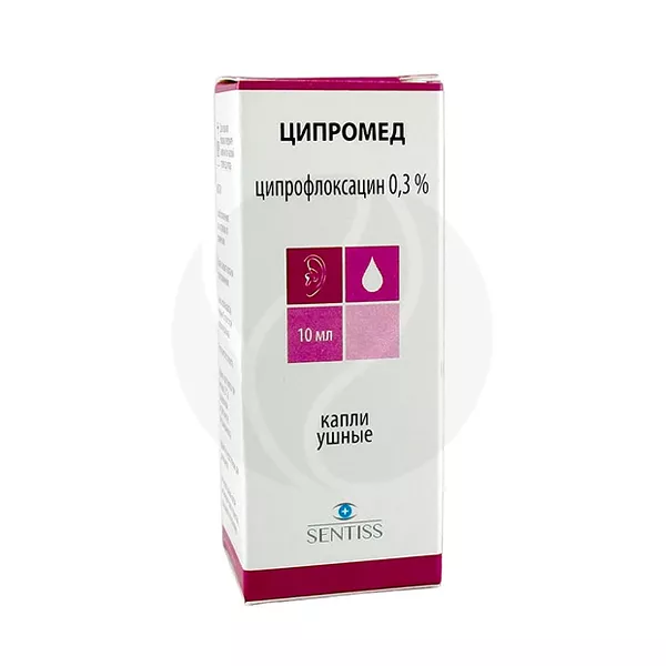 Изображение товара Ципромед капли ушные 0,3% 10мл для лечения инфекций