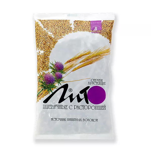 Изображение товара Биокор Лито отруби пшеничные хрустящие с расторопшей и кальцием, 200г Изображение товара Биокор Лито отруби пшеничные хрустящие с расторопшей и кальцием, 200г
