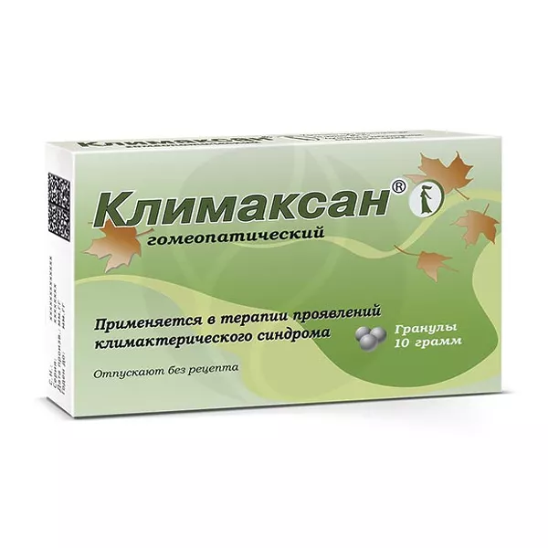 Изображение товара Климаксан гомеопатические гранулы для симптоматической терапии климактерического синдрома Изображение товара Климаксан гомеопатические гранулы для симптоматической терапии климактерического синдрома