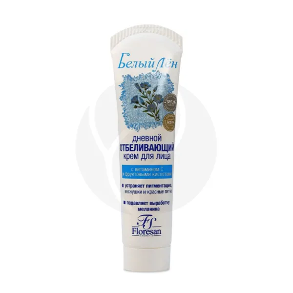 Изображение товара Floresan Белый лен крем для лица дневной отбеливающий SPF20 100мл