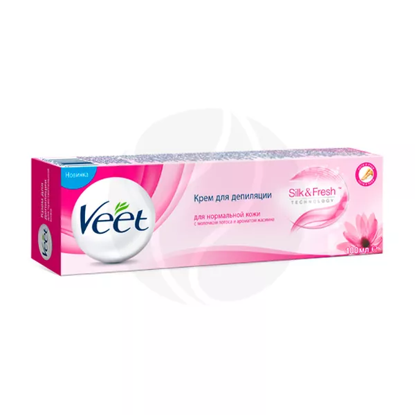 Veet крем для депиляции нормальной кожи с молочком лотоса и ароматом жасмина, 100г