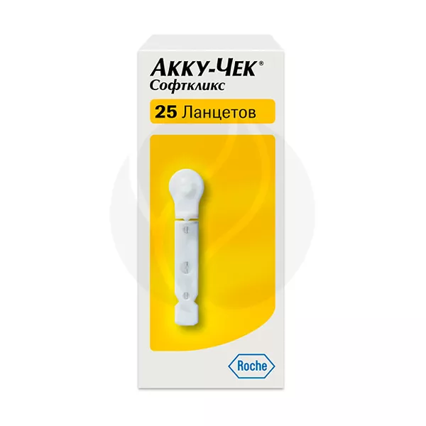 Изображение товара Ланцеты Accu-Chek Softclix 25 шт для устройства для прокалывания кожи Германия