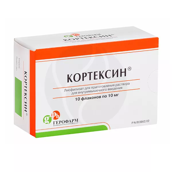 Изображение товара Кортексин лиофилизат для внутримышечного введения 10 мг №10 купить в России Изображение товара Кортексин лиофилизат для внутримышечного введения 10 мг №10 купить в России