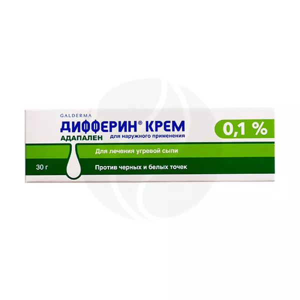Изображение товара Крем Дифферин Адапален 0,1% 30 г Изображение товара Крем Дифферин Адапален 0,1% 30 г