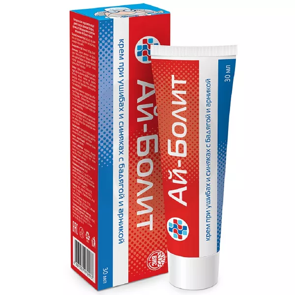 Изображение товара Ай-Болит крем для тела при ушибах и синяках 30мл российский препарат