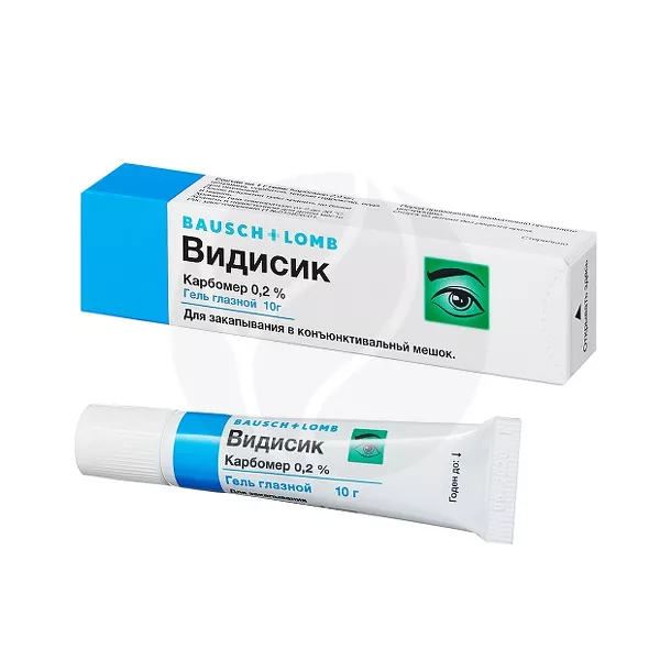 Изображение товара Видисик гель глазной 0,2% 10 г для сухого глаза и кератоконъюнктивита Изображение товара Видисик гель глазной 0,2% 10 г для сухого глаза и кератоконъюнктивита