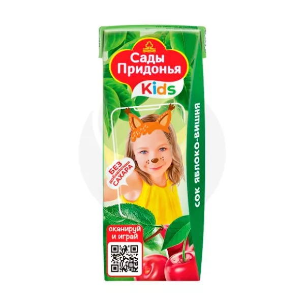 Изображение товара Сады Придонья сок яблоко-вишня (5+мес), 200мл