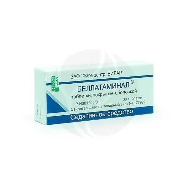 Изображение товара Беллатаминал таблетки п/о, №30 Изображение товара Беллатаминал таблетки п/о, №30
