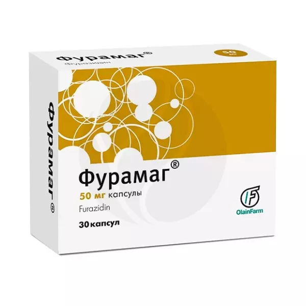 Изображение товара Фурамаг капсулы 50 мг No30 - противомикробное средство для урогенитальных инфекций