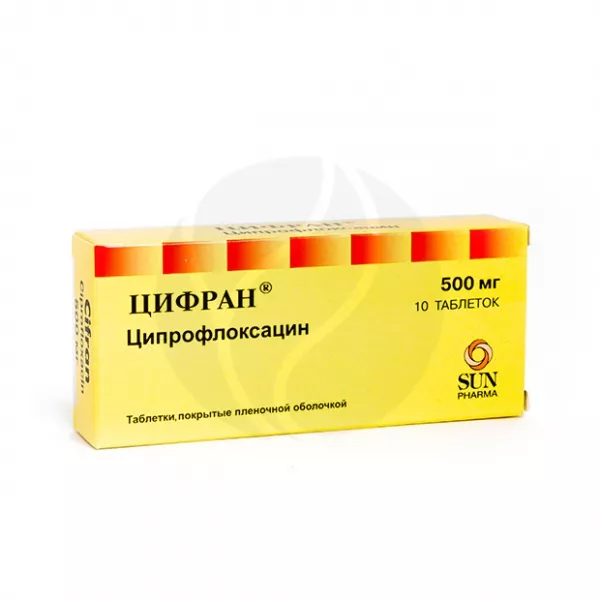 Изображение товара Цифран таблетки п/о 500мг 10 штук Индия антибиотик