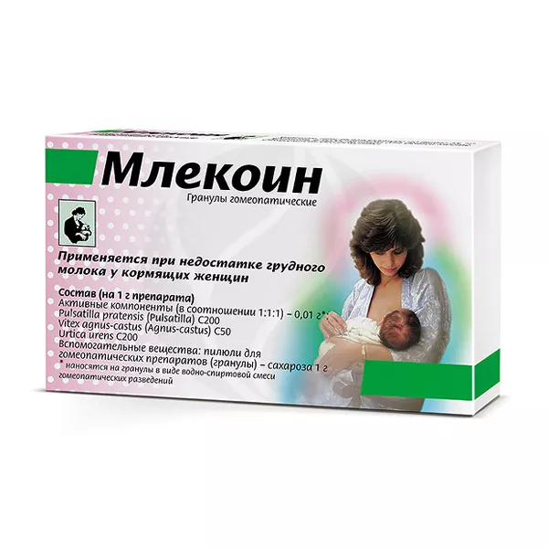 Изображение товара Млекоин гранулы гомеопатические 10г для увеличения грудного молока Изображение товара Млекоин гранулы гомеопатические 10г для увеличения грудного молока