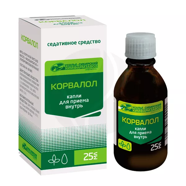 Изображение товара Корвалол капли внутрь Усолье-Сибирский Химфармзавод 25мл - успокаивающее средство Изображение товара Корвалол капли внутрь Усолье-Сибирский Химфармзавод 25мл - успокаивающее средство