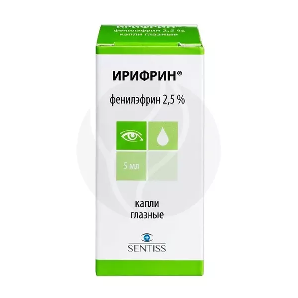 Изображение товара Ирифрин капли глазные 2,5% 5мл для диагностики и лечения глазных заболеваний Изображение товара Ирифрин капли глазные 2,5% 5мл для диагностики и лечения глазных заболеваний