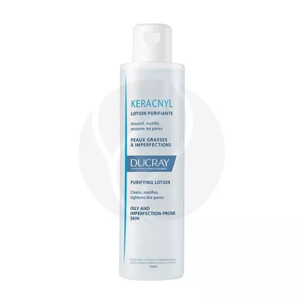 Изображение товара Очищающий лосьон Ducray Keracnyl 200мл для проблемной жирной кожи