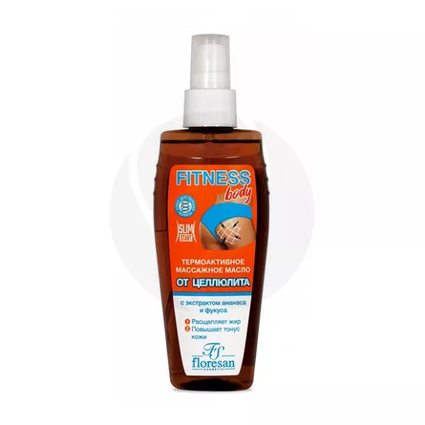 Изображение товара Масло для тела массажное от целлюлита Флоресан Фитнес 150 мл с корицей и кофе